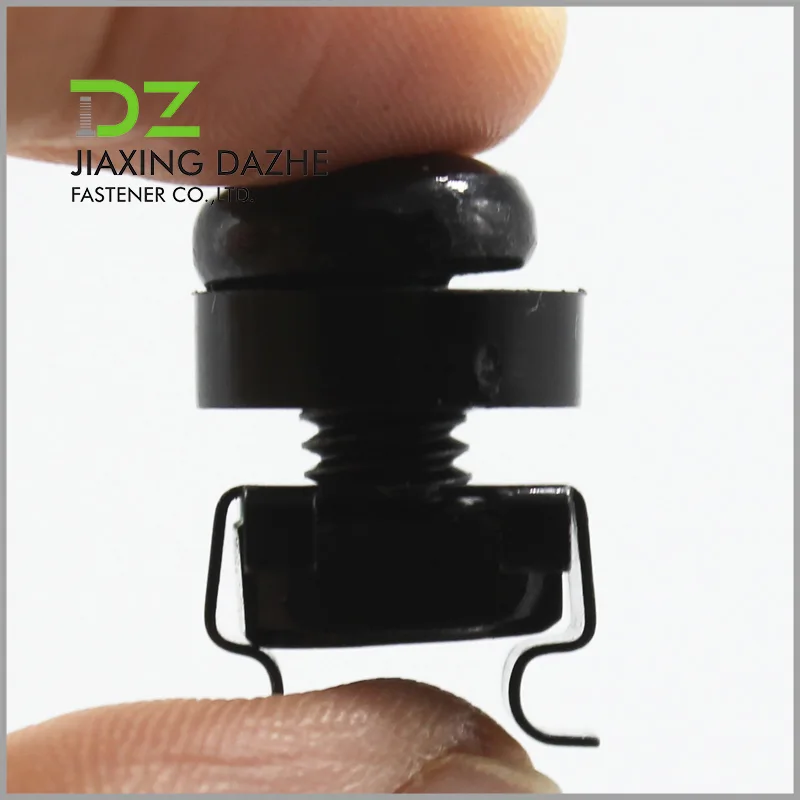 Black Pan Head Machine Screw With Nut And Washer